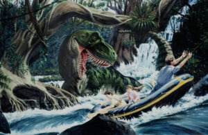 Un concept art pour Jurassic Park qui met l'eau à la bouche.