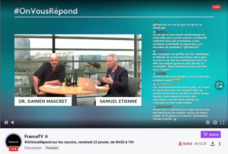 France Télévisions se lance sur "Twitch" avec Samuel Etienne et c'est un succès !