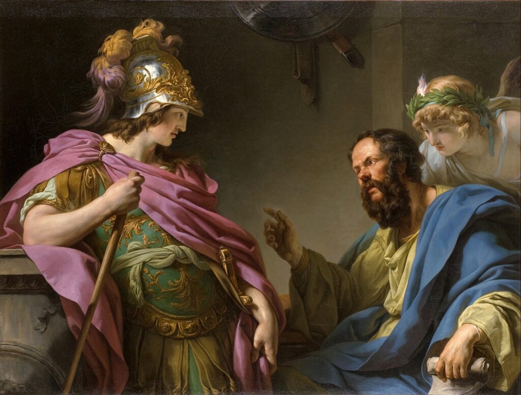 Alcibiade recevant les leçons de Socrate, François-André Vincent - Cultea