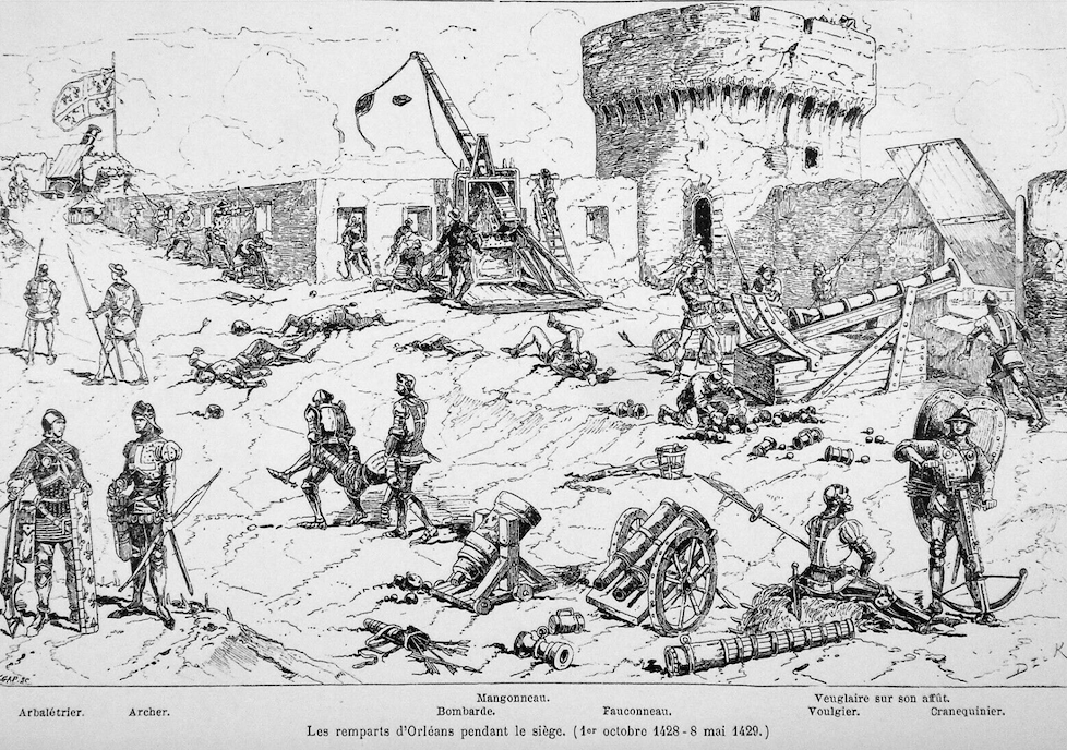 Les remparts d'Orléans pendant le siège de 1429, gravure du 19e siècle - Cultea