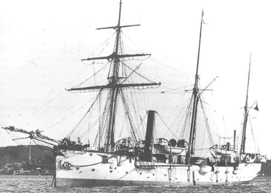 La canonnière HMS "Sparrow" vers 1900 - Cultea