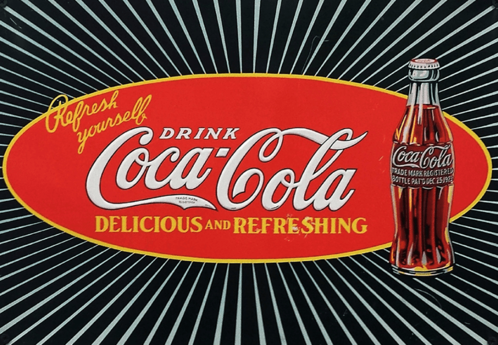Ancienne publicité pour le Coca-Cola - Cultea