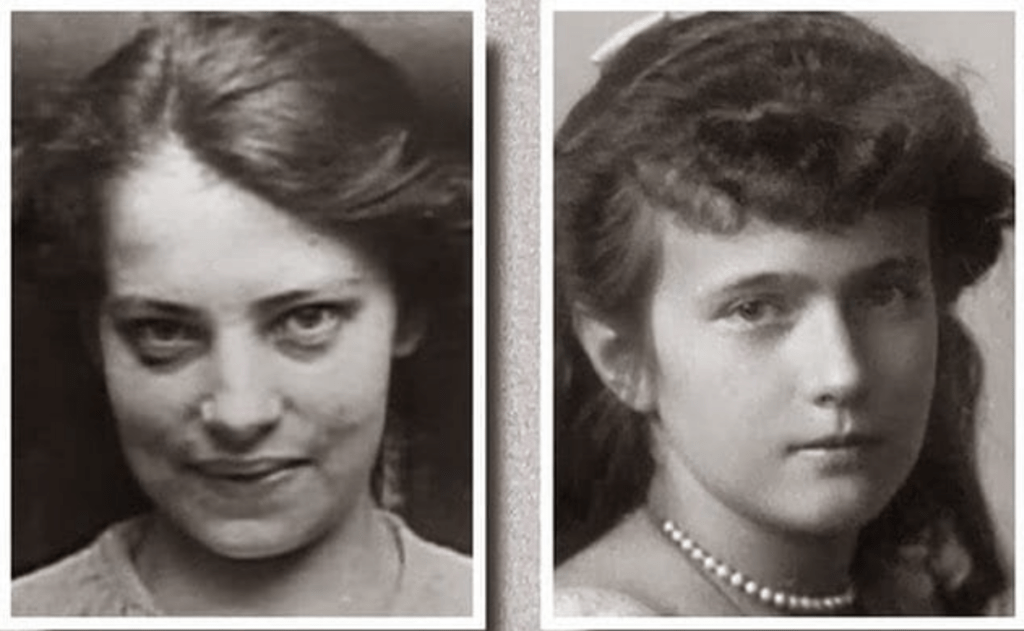 À gauche, Anna Anderson, à droite la princesse Anastasia Romanov - Cultea