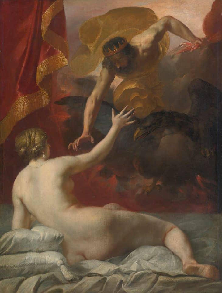 Peinture représentant Jupiter et Sémélé, Jacques Blanchard - Cultea