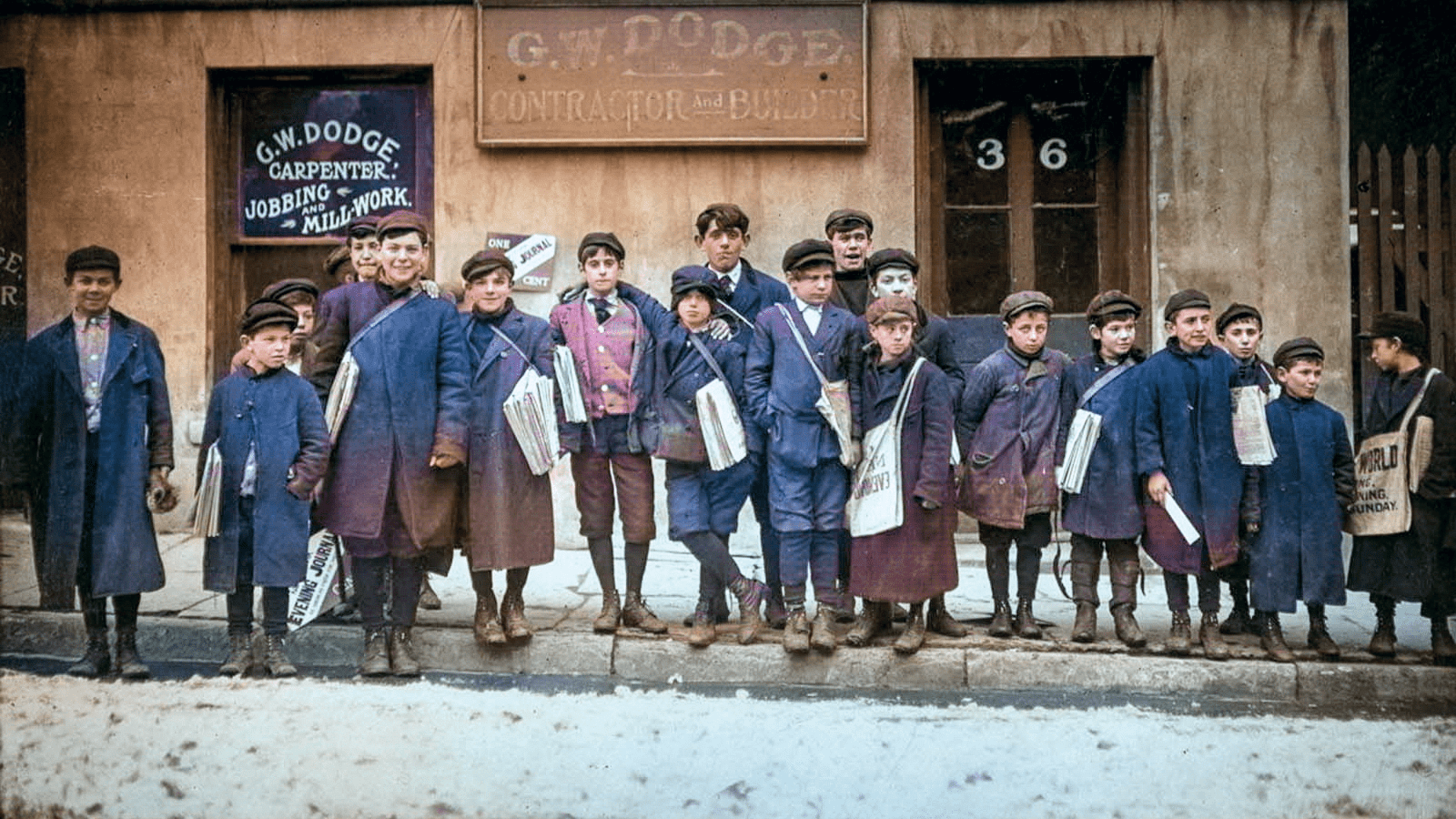 Les étonnants portraits des "newsies" entre 1908 et 1924