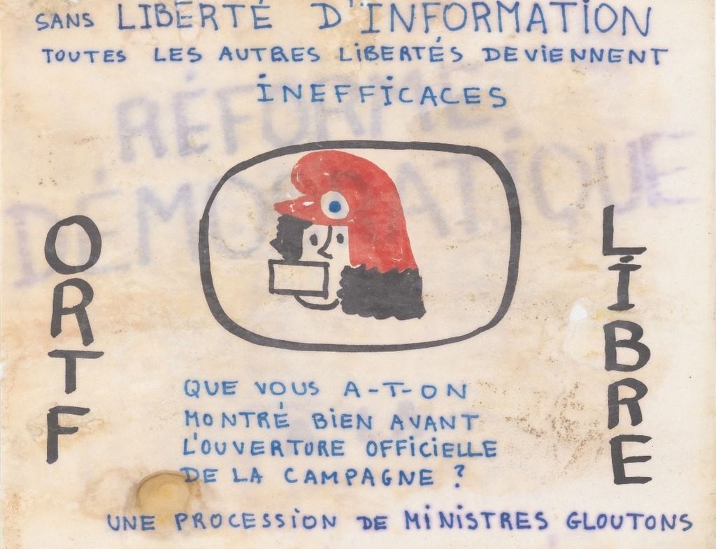 « ORTF libre », affiche appelant à la liberté de l’information - Cultea