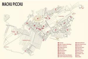 Carte du site du Machu Picchu - Cultea