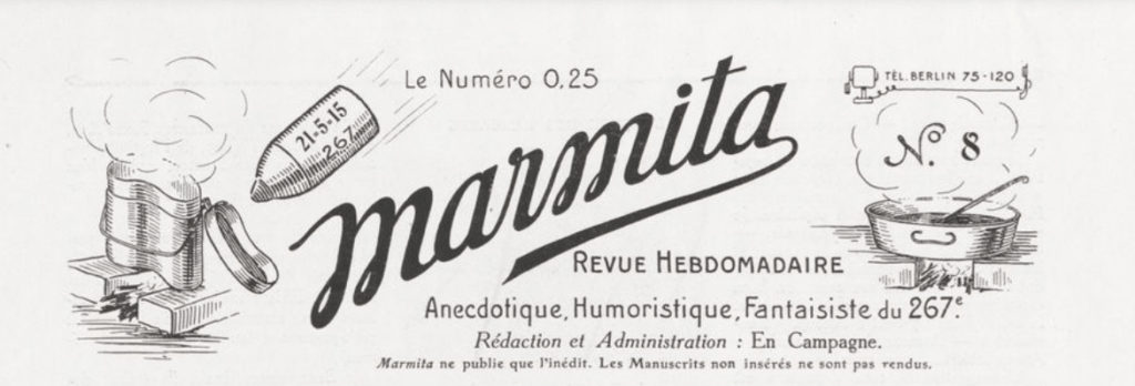 Une du Marmita n°8, édition du 21 mai 1915 - Cultea