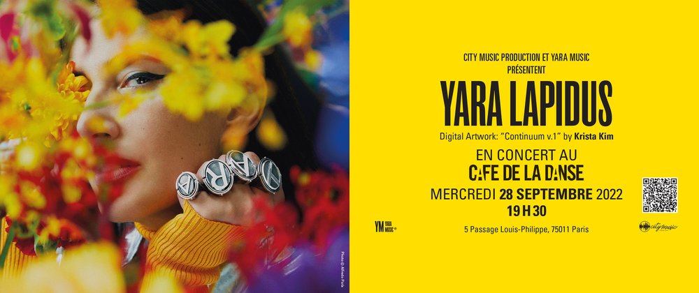 Yara Lapidus sera en concert au Café de la Danse à Paris le 28/09 - Cultea