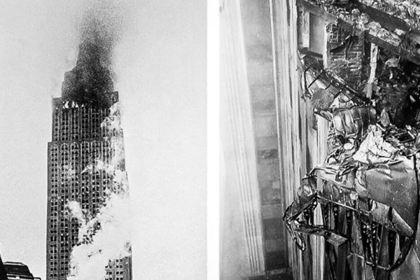 Empire State Building : les photos impressionnantes du crash d'avion de 1945 - Cultea