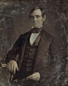 daguerréotype de Nicholas H. Shepherd réalisé en 1846 peu après l'élection de Lincoln à la Chambre des représentants des États-Unis.