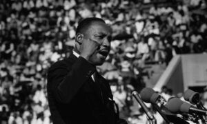 Martin Luther king durant le discours "I have a dream"