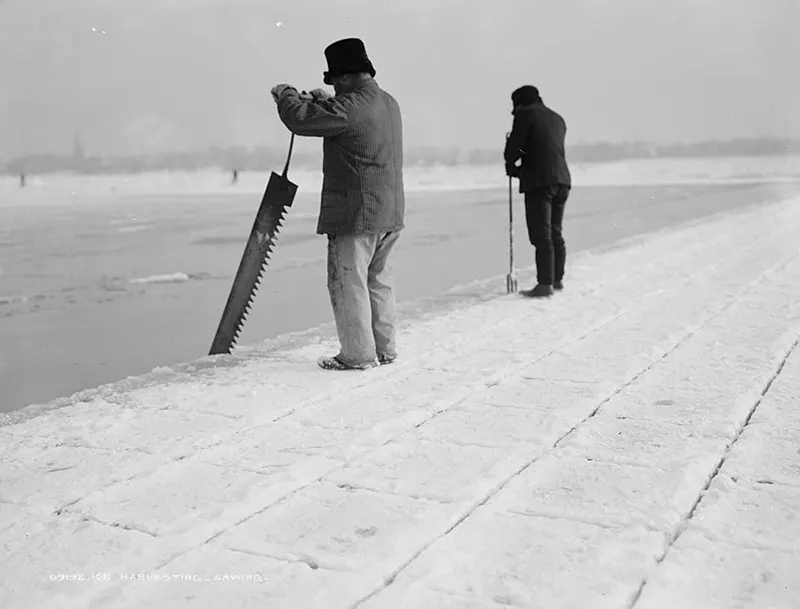 Avant la réfrigération, les hommes se tenaient littéralement debout sur de la glace mince avec des scies.