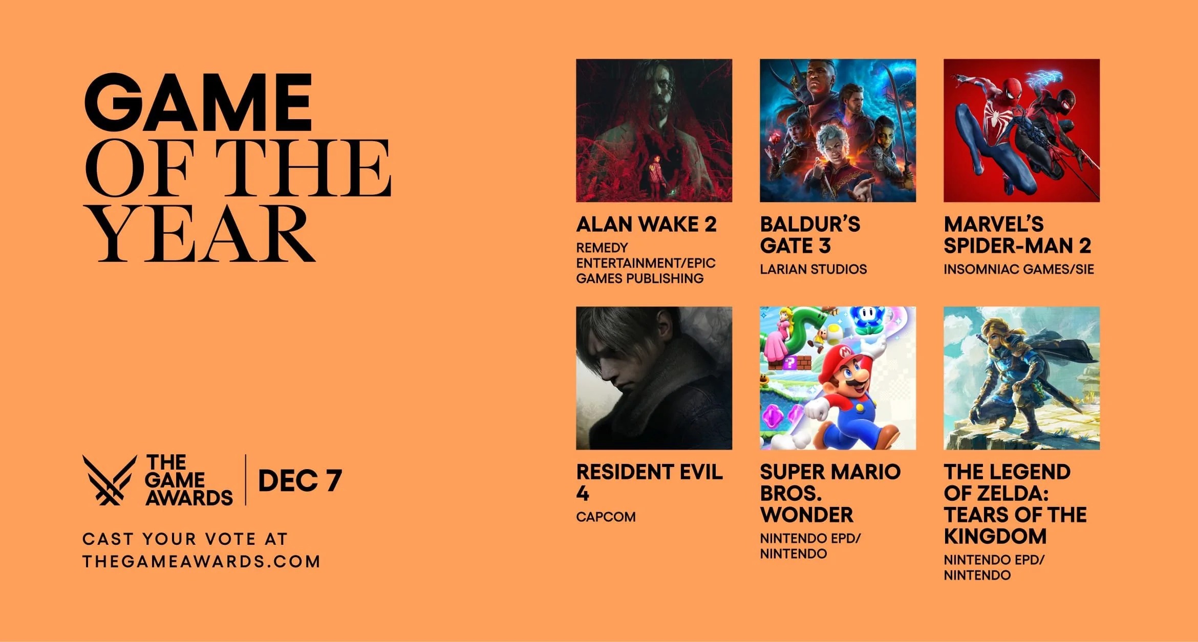 The Game Awards 2023 : "Alan Wake 2" et "Baldur's Gate 3" en tête des nominations !