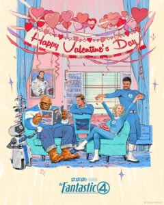 L'affiche de Saint-Valentin qui annonçait le retour officiel des Quatre Fantastiques
