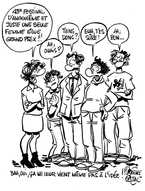 dessin de presse du 43ème festival d'angoulême