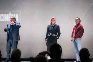 Jon Favreau, Sigourney Weaver et Pedro Pascal au Grand Rex - ©️Robin Uzan/Cultea - Tous droits réservés 